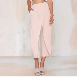 Nasty gal Pink wrapped pants